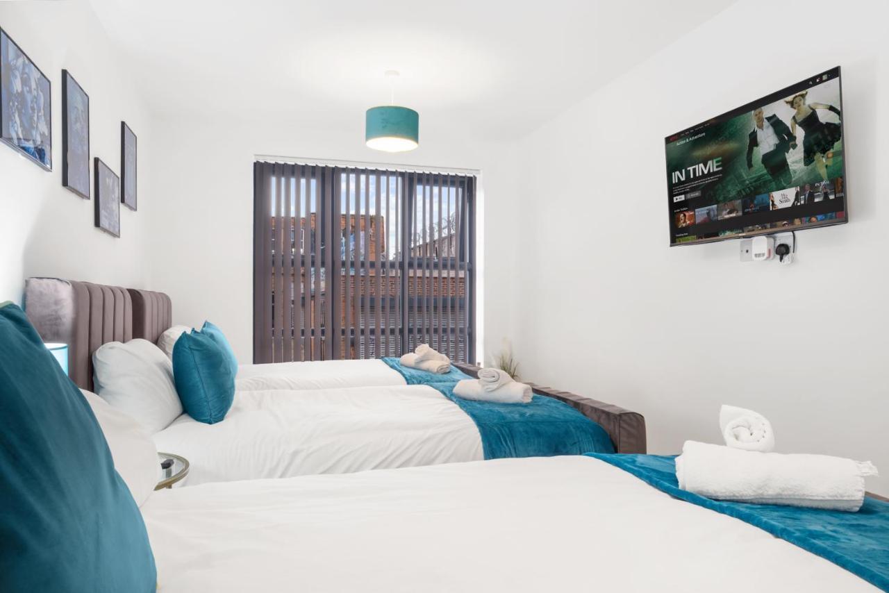 Ebra Stays - Choice Of 2 Or 3 Individual Beds - Luxury New Build Apartment ✪ City Centre, Digbeth ✓ Smart Tv'S & Large Corner Sofa - Birmingham Luaran gambar