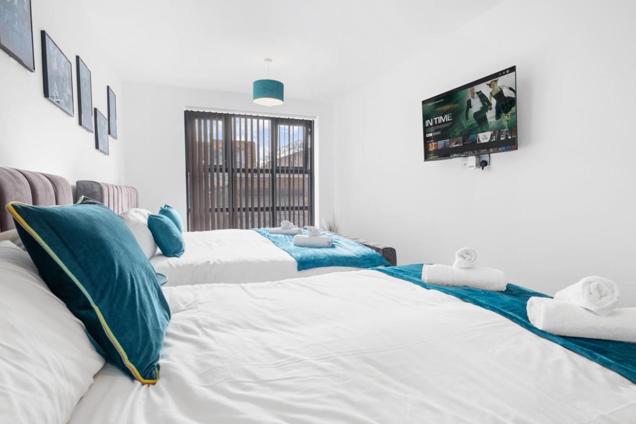 Ebra Stays - Choice Of 2 Or 3 Individual Beds - Luxury New Build Apartment ✪ City Centre, Digbeth ✓ Smart Tv'S & Large Corner Sofa - Birmingham Luaran gambar